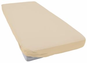 4053912227108 - Spannbettlaken ESTELLA Jersey Topper aus Baumwolle mit Elasthan Laken Gr B L 140-160 cm x 200 cm 1 St Jersey 140-160 x 200 cm 10 cm beige (natur) für Topper bis 10 cm Höhe