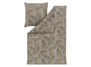 4053912406855 - Samt & Seide Flanell-Bettwäsche Fano khaki 135x200 80x80 cm - Estella