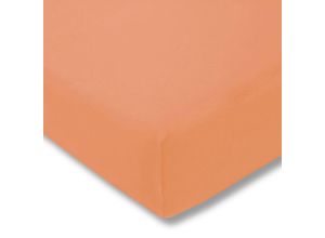 4053912438306 - Spannbettlaken ESTELLA Jersey-Stretch-Spannbetttuch Laken Gr B L 100 cm x 200-220 cm 1 St Jersey-Elasthan 90-100 x 220 cm 30 cm rot (apricot) Der Maßanzug für die Matratze