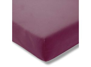 4053912438771 - Spannbettlaken ESTELLA Jersey-Stretch-Spannbetttuch Laken Gr B L 200 cm x 200-220 cm 1 St Jersey-Elasthan 30 cm 180 x 200-220 cm lila (aubergine) Spannbettlaken Der Maßanzug für die Matratze