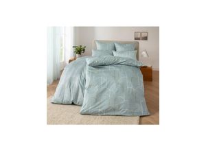 4053912468099 - Bettwäsche ESTELLA WITT-PBK-Bettwäsche-temporär Gr B L 135 cm x 200 cm 2 tlg Mako-Satin B L 80 cm x 80 cm grün (mint) Mako-Satin-Bettwäsche