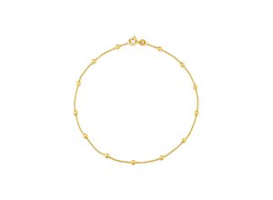 4053917117343 - Fußkette FIRETTI Schmuck Geschenk Gold 333 Körperschmuck Kugeln Ankerkette Fußkettchen Gr Gelbgold 333 gelb (gelbgoldfarben) Trachtenmode am Strand zu Kleid Sneakers Anlass Geburtstag Weihnachten