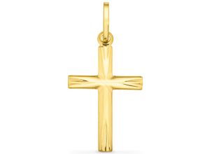 4053917176425 - Kreuz-Anhänger FIRETTI Schmuck Geschenk Gold 375 Halsschmuck Anhänger Halskette Kreuz Schmuckanhänger Gr Gelbgold 375 016 g gelb (gelbgoldfarben) Damen Anhänger Made in Germany