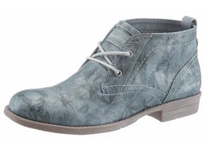 4053974944333 - Große Größen Mustang Shoes Schnürboots blau-silberfarben Gr37