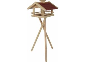 4054039001060 - Weitere - Vogelhaus mit Ständer 150cm Bitumendach Vogelhäuschen Vogelfutterhaus Futterhaus