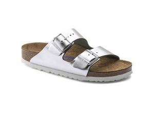 4054056337814 - Arizona sfb schmale Weite metallic silber Gr 36 - grau - Birkenstock