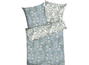 4054141136315 - kaeppel Satin-Wende-Bettwäsche Blumen blau