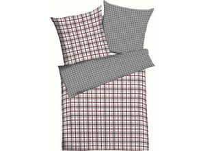 4054141140305 - Wendebettwäsche KAEPPEL Plaid Bettwäsche Gr B L 200 cm x 200 cm (1 St) B L 80 cm x 80 cm & 80 cm x 80 cm (2 St) Feinbiber rot (rubin) Bettwäsche 200x200 cm angenehm wärmend