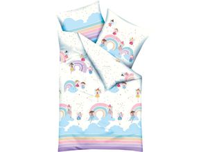 4054141150182 - Kinderbettwäsche KAEPPEL Rainbow Fairies Bettwäsche Gr B L 135 cm x 200 cm 1 St 1 St Renforcé B L 80 cm x 80 cm bunt Mit Feen