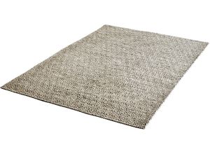 4054293063866 - Wollteppich OBSESSION My Jaipur 334 Teppiche Gr B L 200 cm x 290 cm 14 mm 1 St grau (taupe) Esszimmerteppiche Handweb Teppich Rauten Muster reine Wolle handgewebt