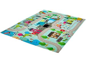 4054293073612 - Kinderteppich OBSESSION My Torino Kids 231 Teppiche Gr B L 160 cm x 230 cm 10 mm 1 St grau Kinder Kinderzimmerteppiche Flachgewebe Straßen-Spiel-Teppich Kinderzimmer