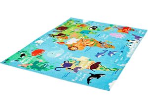 4054293073643 - Kinderteppich OBSESSION My Torino Kids 233 Teppiche Gr B L 160 cm x 230 cm 10 mm 1 St blau (hellblau) Kinder Kinderzimmerteppiche