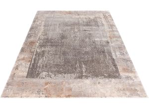 4054293097984 - Teppich OBSESSION My Jewel of 958 Teppiche Gr B L 80 cm x 150 cm 7 mm 1 St grau (taupe) Esszimmerteppiche modernes Design mit Bordüre besonders hohe Materialdichte