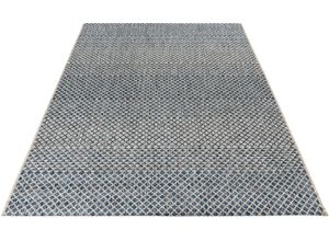 4054293105160 - Teppich OBSESSION My Nordic 877 Teppiche Gr B L 200 cm x 290 cm 05 mm 1 St blau Esszimmerteppiche Flachgewebe modernes kariertes Design In- und Outdoor geeignet