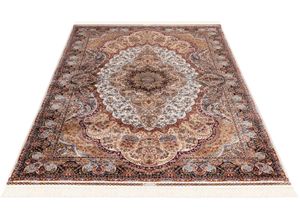 4054293105467 - Teppich OBSESSION My Babylon of 302 Teppiche Gr B L 140 cm x 200 cm 8 mm 1 St beige (creme) Fransenteppich Esszimmerteppiche Kurzflor Orient-Optik mit Fransen besonders hohe Knotendichte