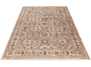 4054293107515 - Teppich OBSESSION My Laos 465 Teppiche Gr B L 120 cm x 170 cm 9 mm 1 St beige Fransenteppich Orientalische Muster orientalisches Design mit Fransen Wohnzimmer auch als Läufer