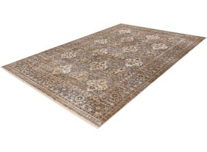 4054293107638 - Teppich OBSESSION My Laos 467 Teppiche Gr B L 120 cm x 170 cm 9 mm 1 St silberfarben Fransenteppich Orientalische Muster orientalisches Design mit Fransen Wohnzimmer auch als Läufer