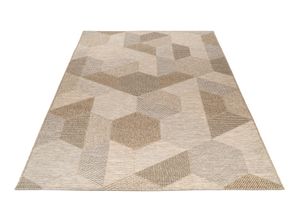 4054293110317 - Teppich OBSESSION My Oslo 705 Teppiche Gr B L 160 cm x 230 cm 7 mm 1 St grau (taupe) Esszimmerteppiche modernes geometrisches Muster In- und Outdoor geeignet