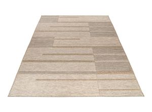 4054293110362 - Teppich OBSESSION My Oslo 706 Teppiche Gr B L 160 cm x 230 cm 7 mm 1 St grau (taupe) Esszimmerteppiche modernes geometrisches Muster In- und Outdoor geeignet