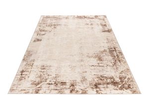 4054293112489 - Teppich OBSESSION My Nevada 342 Teppiche Gr B L 200 cm x 290 cm 5 mm 1 St grau (taupe) Esszimmerteppiche modernes 3D-Design abstaktes Motiv Wohnzimmer