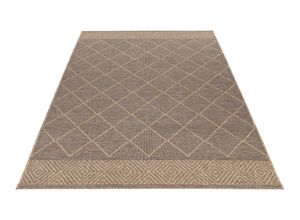 4054293113035 - Teppich OBSESSION My Oslo 710 Teppiche Gr B L 160 cm x 230 cm 7 mm 1 St grau (taupe) Esszimmerteppiche Rauten Muster In- und Outdoor geeignet