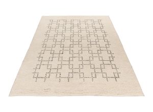 4054293113073 - Teppich OBSESSION My Freya 270 Teppiche Gr B L 160 cm x 230 cm 15 mm 1 St beige (cream) Esszimmerteppiche Handweb Teppich geometrisches Muster 80% Wolle handgewebt