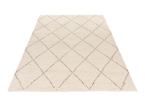 4054293113165 - Teppich OBSESSION My Freya 272 Teppiche Gr B L 200 cm x 290 cm 15 mm 1 St beige (cream) Esszimmerteppiche Handweb Teppich Rauten Muster 80% Wolle handgewebt