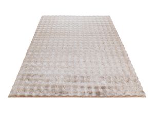 4054293113653 - Teppich OBSESSION My Calypso 885 Teppiche Gr B L 120 cm x 170 cm 28 mm 1 St beige Esszimmerteppiche Uni Farben besonders weich Hoch-Tief Effekt handgetuftet