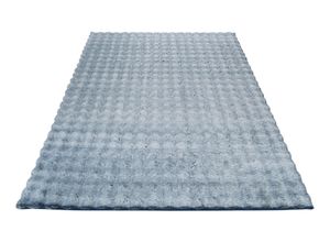 4054293113752 - Teppich OBSESSION My Calypso 885 Teppiche Gr B L 200 cm x 290 cm 28 mm 1 St blau Esszimmerteppiche Uni Farben besonders weich Hoch-Tief Effekt handgetuftet