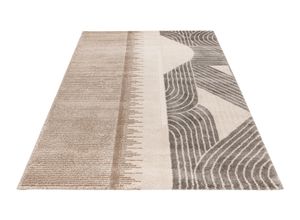 4054293115749 - Teppich OBSESSION My Canyon 975 Teppiche Gr B L 200 cm x 290 cm 20 mm 1 St grau (taupe) Esszimmerteppiche modernes 3D-Design weiche Qualität Wohnzimmer