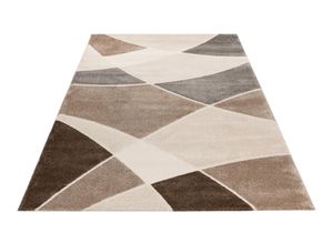 4054293116180 - Teppich OBSESSION My Frisco 282 Teppiche Gr B L 160 cm x 230 cm 12 mm 1 St grau (taupe) Esszimmerteppiche modernes geometrisches Design Wohnzimmer Schlafzimmer