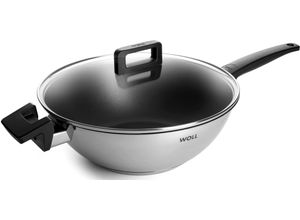 4054359003720 - Wok WOLL Concept Pfannen Gr Ø 30 cm + Höhe 10 cm schwarz (edelstahlfarben schwarz) Woks Ø 30 cm induktionsgeeignet