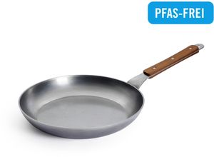 4054359040688 - Bratpfanne WOLL Carbon Steel Flachpfanne Pfannen Gr Ø 28 cm + Höhe 5 cm silberfarben natürlicher Antihafteffekt nach dem Einbrennen