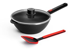 4054359041289 - Wok WOLL MADE IN GERMANY Logic XR Pfannen Gr Ø 24 cm + Höhe 10 cm schwarz Ø 24 inkl Deckel und Wok-Wender Induktion