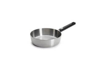 4054359044129 - Schmorpfanne WOLL Logic Steel silber (silberfarben schwarz) H7cm Ø24cm Pfannen 5-Schicht-Aufbau