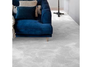 4054564919410 - Teppichboden ANDIAMO Schlinge Florenz Teppiche Gr B L 400 cm x 400 cm 8 mm 1 St grau Teppichboden Uni-Farben Breite 400 cm strapazierfähig & robust