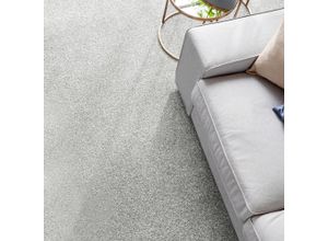 4054564955876 - ANDIAMO Teppichboden Coupon Velours Catania Teppiche meliert Breite 400 cm oder 500 cm strapazierfähig & pflegeleicht Gr B L 500 cm x 1400 cm 75 mm 1 St grau Teppichboden