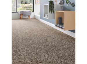 4054564964199 - ANDIAMO Teppichboden Coupon Schlinge Matz Teppiche meliert Breite 400 cm oder 500 cm strapazierfähig & pflegeleicht Gr B L 500 cm x 300 cm 6 mm 1 St braun (braun schwarz) Teppichboden