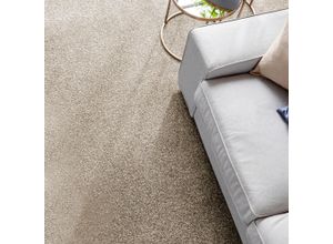 4054564973917 - ANDIAMO Teppichboden Coupon Frisee-Velours Rennes Teppiche Uni Farben Breite 400 cm oder 500 cm strapazierfähig pflegeleicht Gr B L 400 cm x 300 cm 14 mm 1 St braun (schlamm) Teppichboden