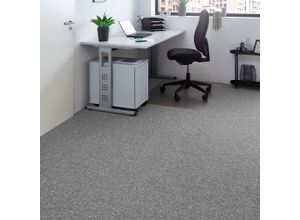 4054564982544 - ANDIAMO Teppichboden Coupon Feinschlinge Luton Teppiche meliert Breite 400 cm oder 500 cm strapazierfähig & pflegeleicht Gr B L 400 cm x 350 cm 6 mm 1 St grau Teppichboden