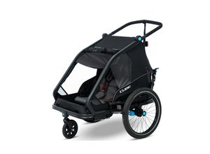 4054571224835 - Double CMPT - Kinder Fahrradanhänger - Black