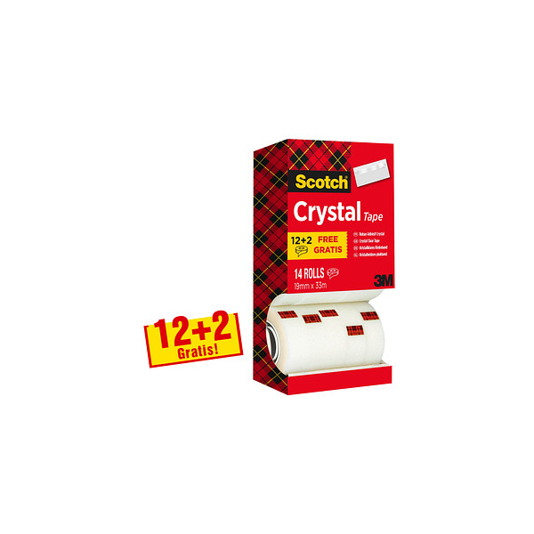 4054596687486 - 12 + 2 GRATIS Crystal Klebefilm kristall-klar 190 mm x 330 m + GRATIS 4054596687486 12 Rolle