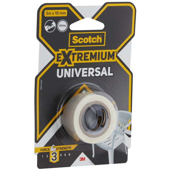 4054596696686 - Extremium? Universal Gewebeband weiß 190 mm x 30 m 1 Rolle 4054596696686 Scotch