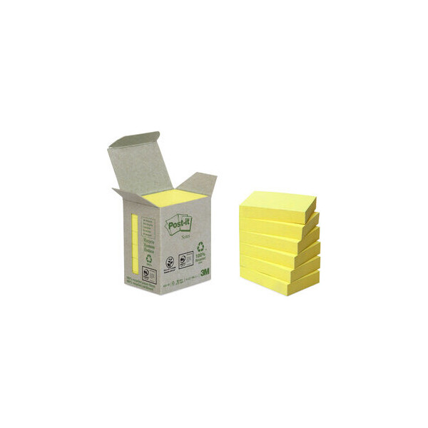 4054596723078 - Haftnotiz Recycling Notes 51 x 38 mm (B x H) gelb 100 Bl Block 6 Block Pack 4054596723078 6 Stück