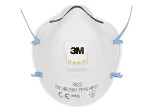 4054596788329 - Atemschutzmaske 8822 FFP2 NR D mit Ausatemventil VE 10 Stk weiß ab 50 VE 3M