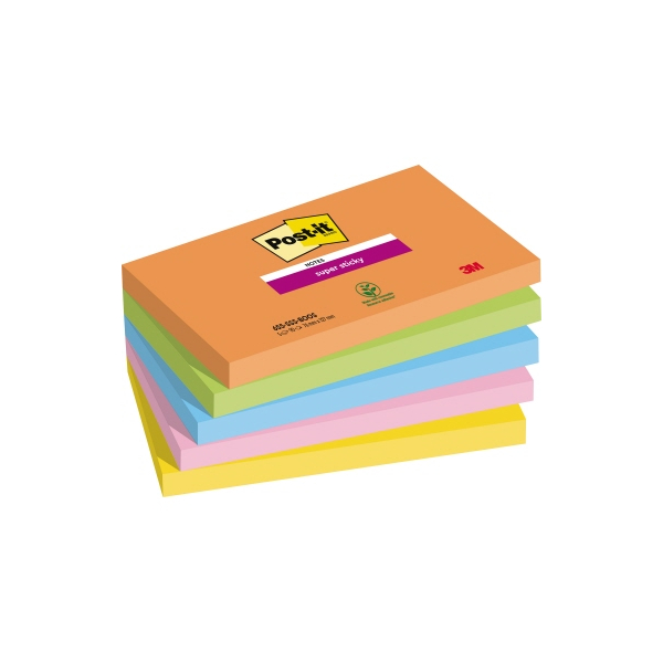 4054596924345 - Haftnotizen Super Sticky Notes Bangkok Collection vitalorange limonengrün paradiseblau tropicalpink ultrage