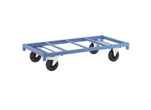 4054666003734 - eurokraft pro Plattformwagen MODULAR Tragfähigkeit 500 kg Ladefläche 1550 x 800 mm 2 Lenkrollen mit Doppelstopp 2 Bockrollen