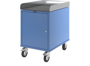 4054666006858 - eurokraft pro Montagehilfswagen pulverbeschichtet mit Blechkastenschrank LxBxH 765 x 570 x 830 mm