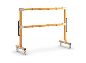 4054666009279 - eurokraft pro Anschlagmittel-Garderobe fahrbar Länge 2500 mm