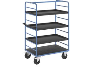 4054666027327 - Etagenwagen 2 Seitenwände Ladefläche 1175 x 800 mm 4 Etagen mit Rand Vollgummi eurokraft pro